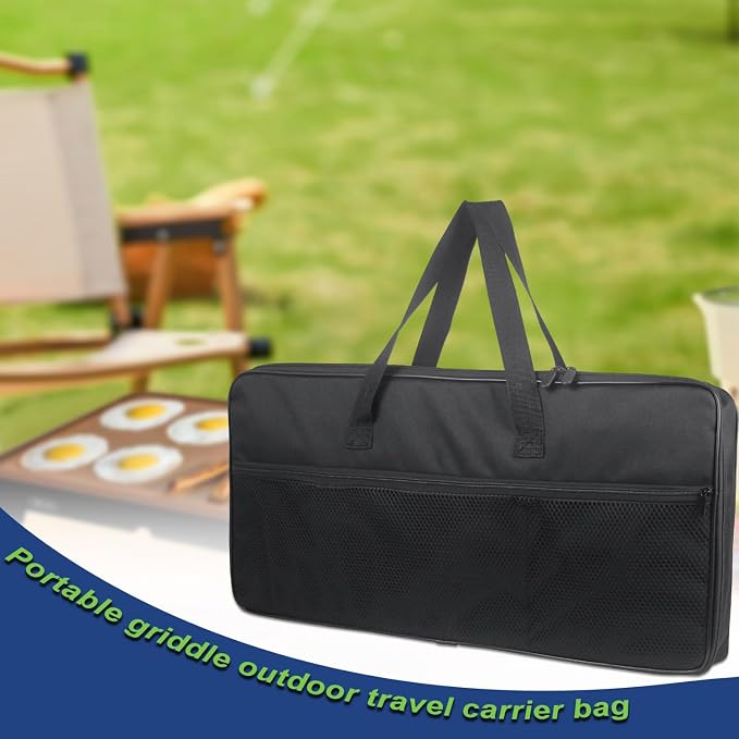 Electric Griddle Carry Bag, Fits for 20-22In Griddle | Portable Electric Griddle Travel Carrier Bag with Aluminum Foil Lining, Heat-resistant Waterproof Griddle Carrying Case