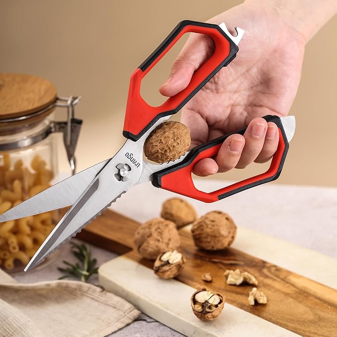 LIVINGO Kitchen Scissors Set Stainless Steel Food Shears | 2 Pack Multipurpose Heavy Duty Kitchen Shears with Detachable Design for Easy Cleaning, Cutting Meat, Vegetables