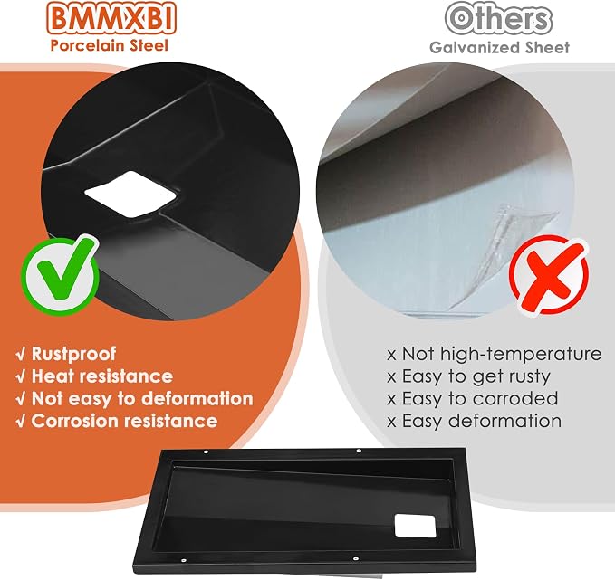 91353 Grease Tray for Weber Spirit 210 Series Grill (2009 and 2012) | Grease Tray Replacement for Weber Accessories, Replacement for Weber 91353 Grill Parts, 16.9" L x 10.75" W