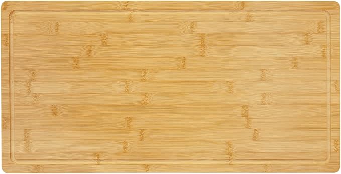 Handcrafted 23.75x12 inch Bamboo Cutting Board with Juice Groove – Handcrafted Bamboo Chopping Block, Eco-Friendly Charcuterie & Serving Board, 1/2 Inch Thick (XXX-Large)