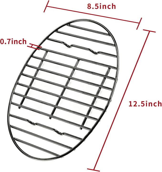 Roasting Rack with Integrated Feet, Cooling Drying Rack Kitchen Rack With Enameled Coating, PTFE Free, Great for Cooking, Roasting, Drying, Grilling, 12inch*8.5inch by KENDANE