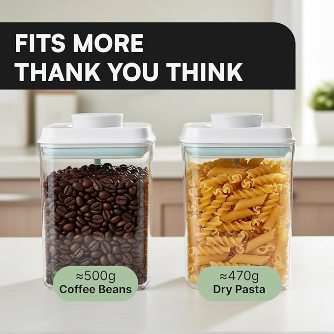 Bop Top Airtight Food Storage Containers | Pop-Top Lid | Multi-Pack | kitchen canister set, for flour, sugar, snacks, pasta, baking