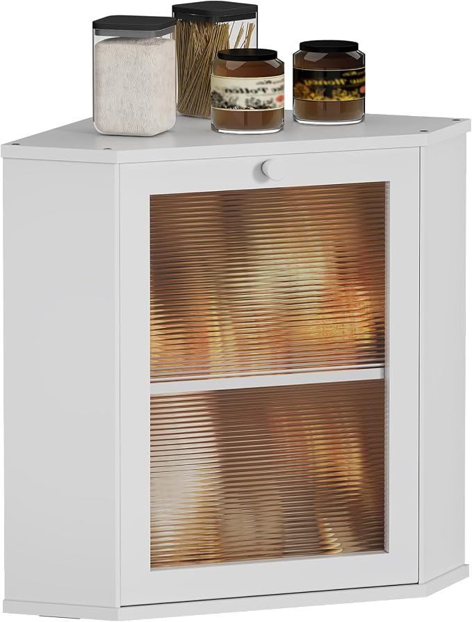 Bread Box for Kitchen Corner Countertop,Large Bread Basket (White, X-Large) | Double Layer Bamboo Bread Storage Container for Kitchen Countertop,Height Adjustable