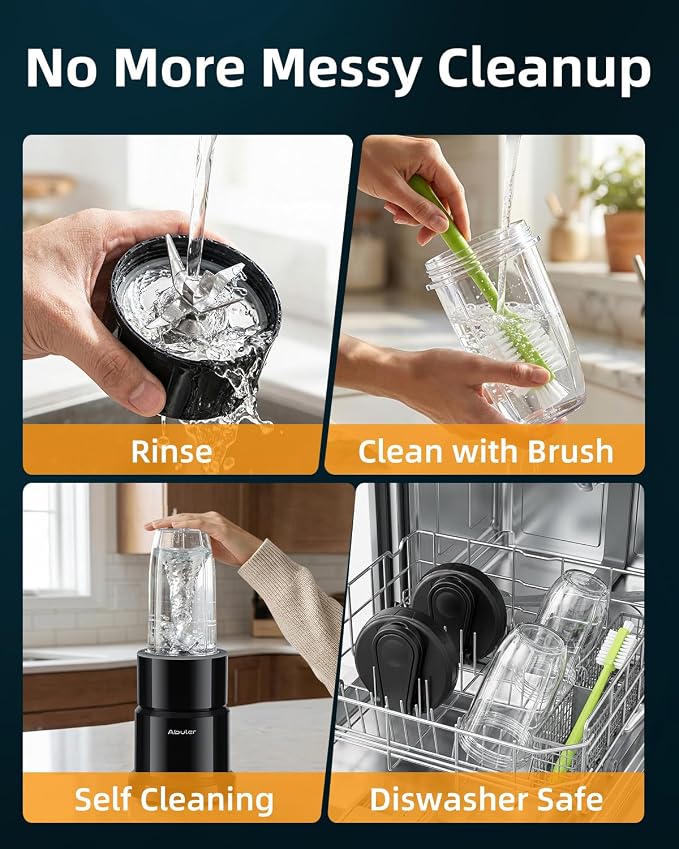 Blender for Smoothie, Personal Blender with 2 * 20oz To-go Cups for Kitchen | 1200W Single Serve Shakes, Personal Blender for Shake and Smoothies for Kitchen, Single Serve Smoothies Maker Mixer for Juice