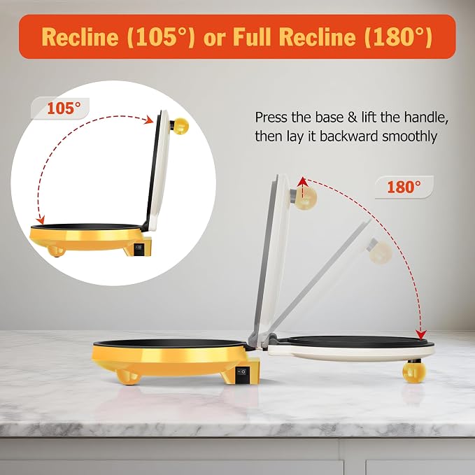 KEINVE 1000W Pizza Maker, 2-in-1 Indoor Griddle and Pizza Cooker, 8.5" 180° Open Nonstick Plate for Quesadilla, Panini, Crepe and More | 8.5" Pizza Cooker, 180° Open Nonstick Plate for Quesadilla, Panini, Crepe and More