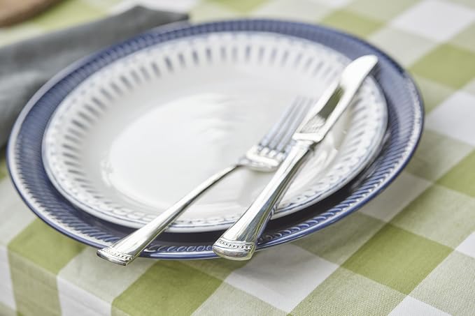 Lenox Portola 20-Piece 18/10 Silverware Set for 4, Flatware | silver, dishwasher safe | includes knives, forks, and spoons | heavy duty, cutlery set for kitchen and dining, utensil set