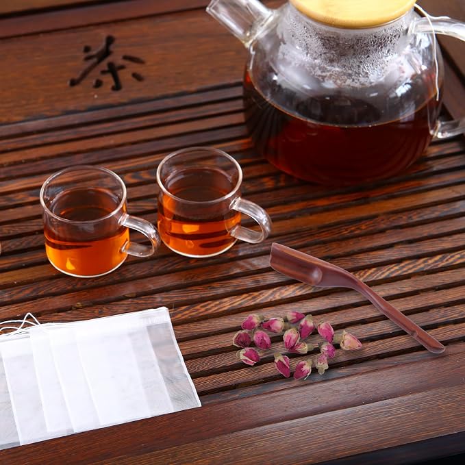 100PCS Disposable Tea Filter Bags with Drawstring 2.4x3 in | Food Grade Non-Woven Empty Tea Infuser Bags for Loose Leaf Tea,Herbs,Spices,Coffee&Cooking,Safe&Breathable Tea Sachet Bags