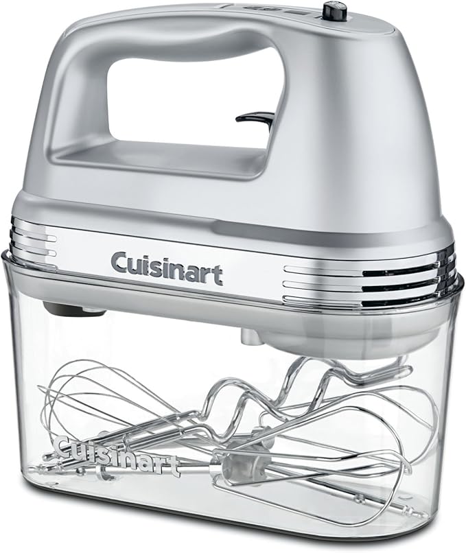 Cuisinart HM-90BCS Power Advantage Plus 9-Speed Handheld Mixer with Storage Case, Brushed Chrome & Set of 3 Fine Mesh Stainless Steel Strainers