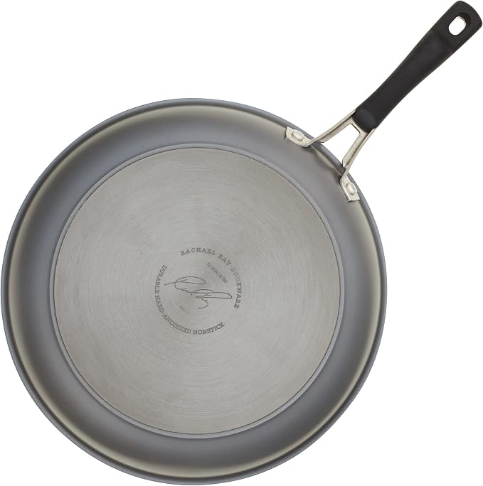 Rachael Ray Cook + Create Hard Anodized Nonstick Frying Pan/Skillet, 12.5 Inch - Black