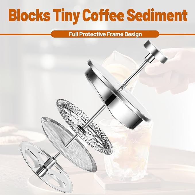 304 Thickened Stainless Steel 800ml French Press 27.05oz Moka Pot | Coffee Maker French Coffee Presses Cold Brew Cafetera Tea pot for Home & Camping Gifts Decor Bar Accessories Silver