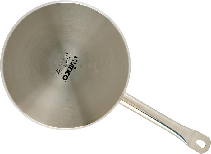 Winco 4 1/2 qt Heavy-Duty 4.5 qt Stainless Steel Sauce Pan with Cover | Even heat distribution, Secure riveted handle, Great for Cooking, Food Preparation and Restaurant Kitchens