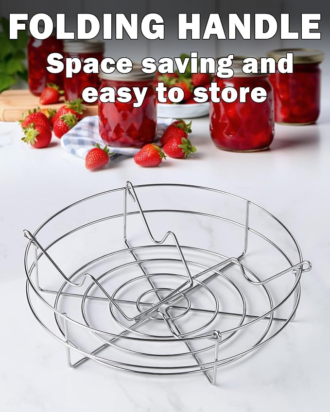 Cook N Home Stainless Steel Water Bath Canning Pot with rack and Lid, | 20 Quart Large Pots Steam Canner - Home Canning Pot for Preserving, Pickling and Jams, All Stovetops Compatible