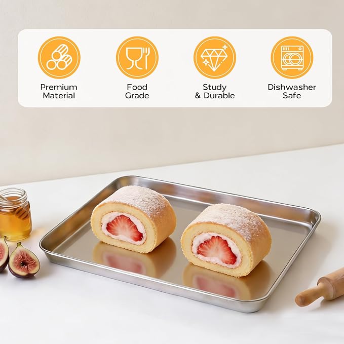 Onader 12.5" x 9.7" Baking Sheet Set of 4