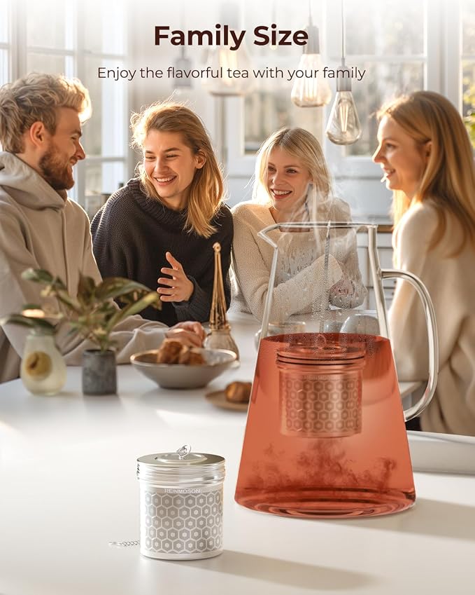 2 Pack Extra Large Tea Infuser for Loose Leaf Tea & Spice Ball | 304 Stainless Steel Tea Strainer Fine Mesh Large Tea Ball 3.2” x 3” Loose Leaf Tea Steeper for Teapot Pitcher Kettle