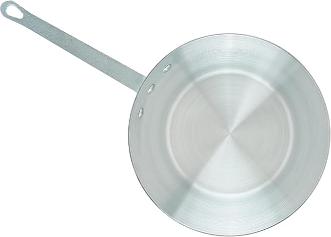 Winco 5 qt Aluminum Heavy-Duty Sauce Pan | Tapered sides, Heavy-duty, Riveted handle, Hanging hole, Great for Cooking and Food Preparation