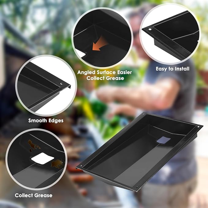 62757 Grease Tray for Weber Genesis 300 Series with Up Front Controls | Drip Pan Grease Tray for Genesis S310 S320 S330 E310 E320 E330, for Weber Genesis 300 Grill Parts