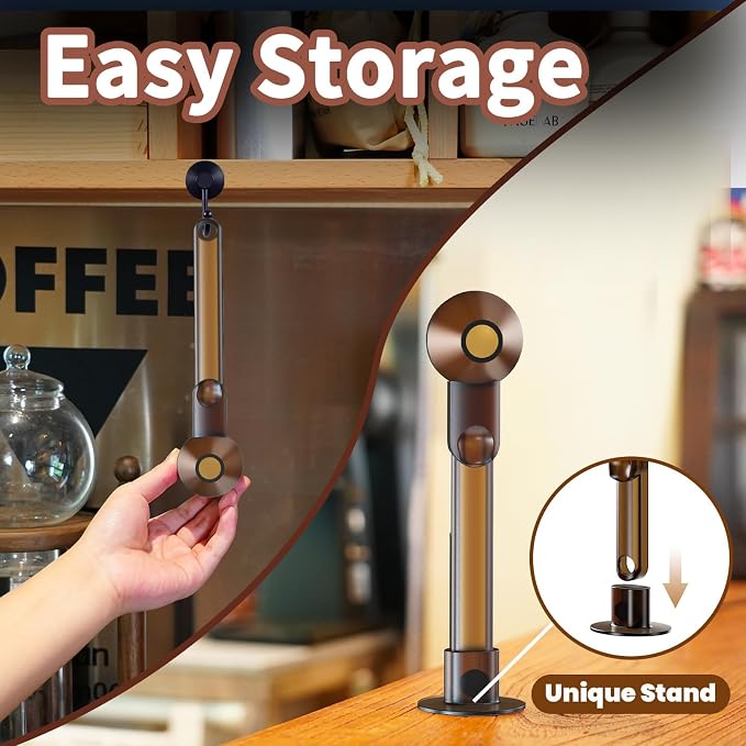 Coffee Scoop with Funnel for Ground Coffee, Protein Powder & Tea, 2 Tbsp | Mess-Free Scoop Funnel for Reusable K-Cup, Countertop Design for Home & Office, Handy Long Handle, Easy to Clean, 2-Pack