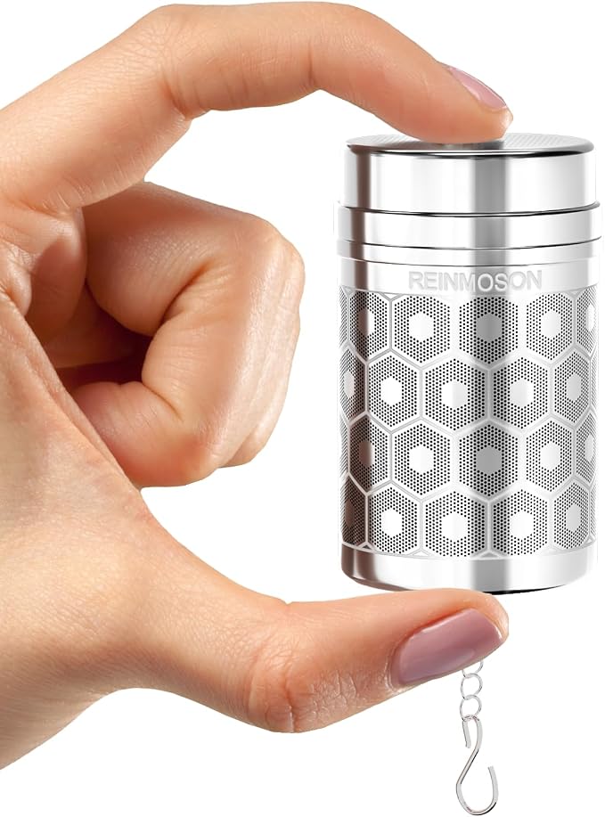 Mini Tea Strainer for Loose Tea Fine Mesh Tea Infuser 1.2”x2.2” | 304 Stainless Steel Tea Ball for Loose Leaf Tea, Updated Slim Threaded Lid, Tea Steeper for Cup, Mug, Teapot, Kettle, Bottle