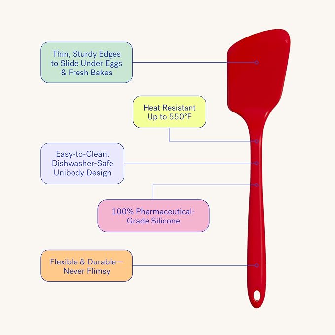 GIR: Get It Right Premium Silicone Spatula Turner (Black), Ultimate - 13 IN
