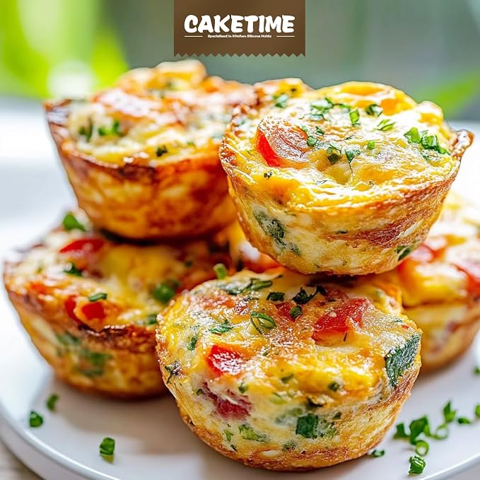 CAKETIME Silicone Muffin Pans for Baking, Regular 12 Cups and Mini 24 Cups Muffin Pan for Baking Egg Bites, Muffins, Cupcakes, Frittata Set of 2 Confetti