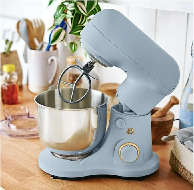 3.5 Qt Stand Mixer, with Flat Beater, Dough Hook, Whisk (Cornflower Blue)