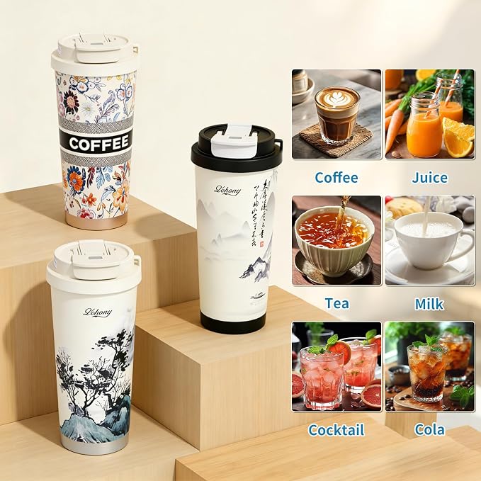 Stainless steel insulated Tumbler small and Portable leak-proof coffee mug 18oz sports water Bottle suitable for car cup holder BPA-free insulated water bottle for sports，school，travel，Blue
