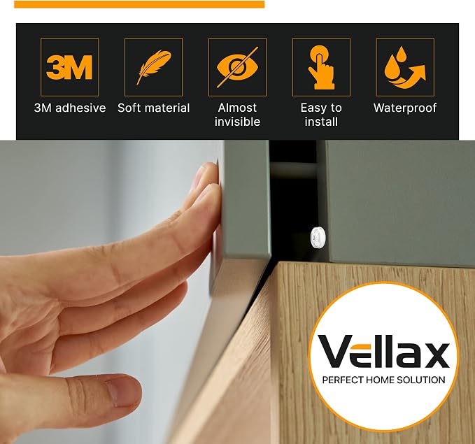 Vellax 256-Pack Clear Silicone Cabinet Bumpers, Self Adhesive Sticky Pads | 256 clear silicone bumpers absorb shock, dampen noise & protect surfaces - sticky, durable & easy to apply anywhere.