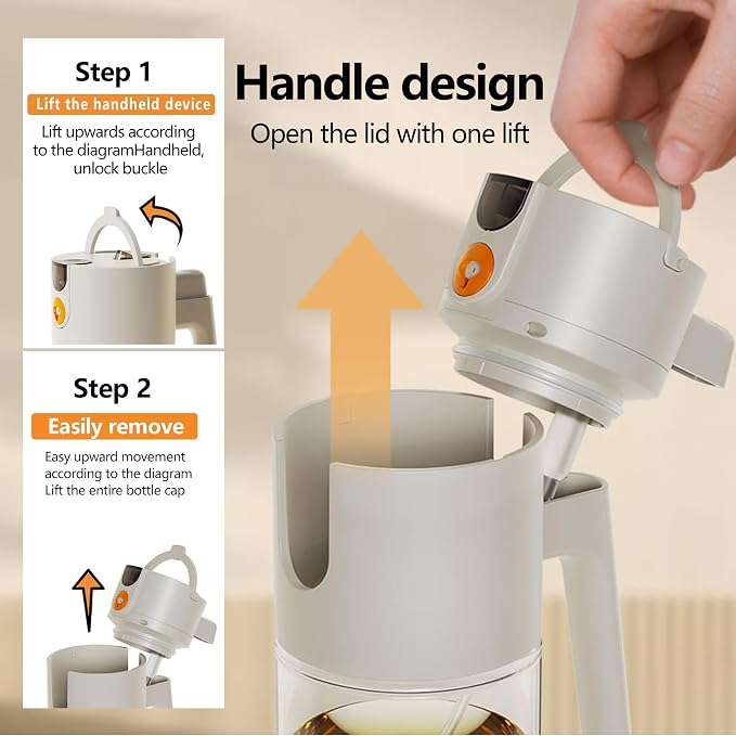 20.3oz/600ml Leak-Proof Glass Olive Oil Sprayer for Cooking, Fine Mist | 2 in 1 Oil Dispenser and Sprayer, Switch Between Fine Mist & Precision Pour for Air Fryer, BBQ, Salad, Baking - Off & White