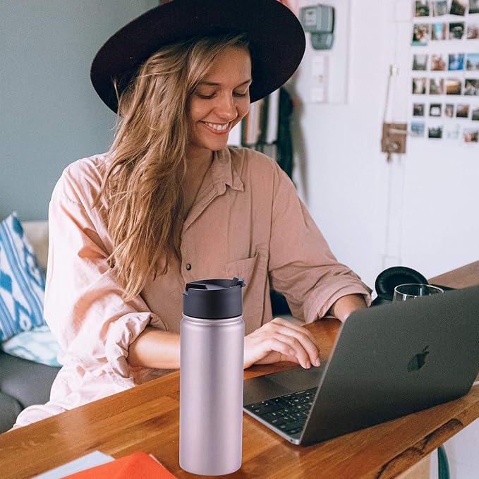 Sivaphe Infuser Travel Mug with Removable loose leaf Tea Strainer Tea Filter Water Bottle 18/8 Stainless Steel Insulated Tumbler for Women Rosegold