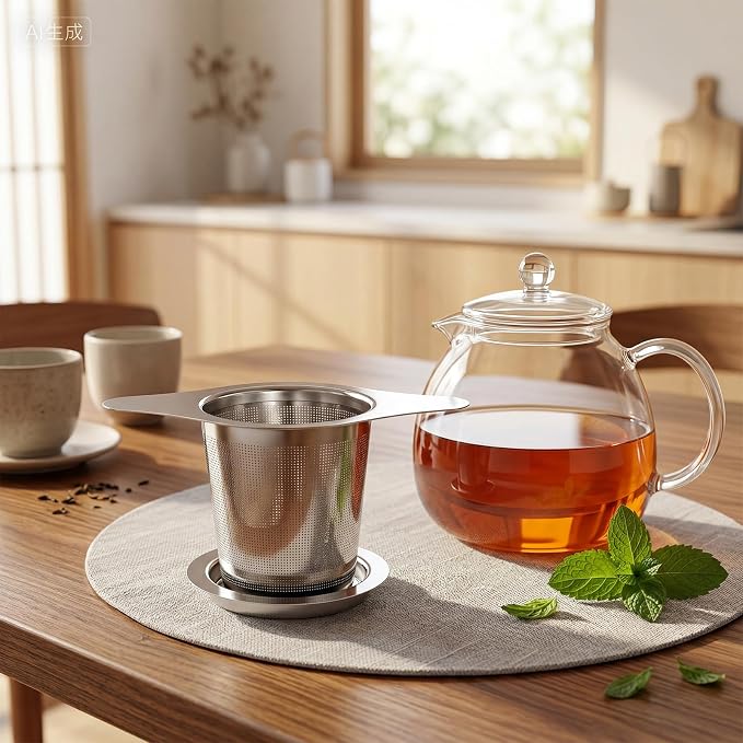 2PCS Stainless Steel Tea Infuser, Extra Fine Mesh with Lid