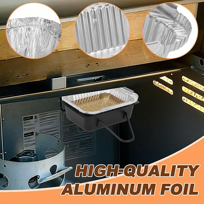 20 Packs Aluminum Grease Pan Liners with Grease Catcher Kits for Nexgrill 720-0830D 720-0898 720-0830H 720-0888S 720-0925P Gas Grills Parts, Grill Drip Pan Replacement Parts for Cuisinart CGG-7400