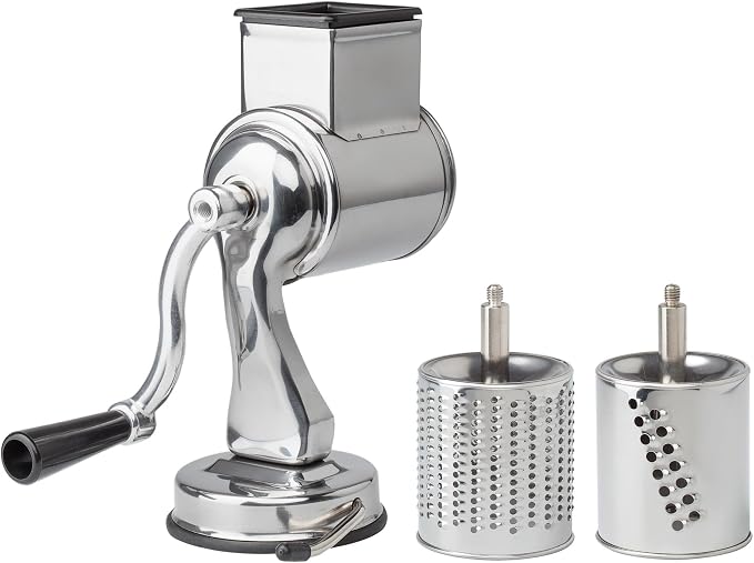 Fantes Cheese Grater with Suction-Base and 2 Drums, The Italian Market Original since 1906 | Fantes Cheese Grater with Suction Base and 2 Drums, Italian Market Original
