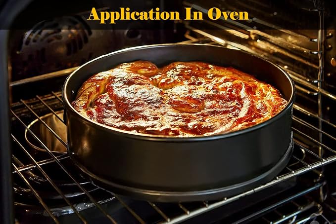 9 Inch Springform Pan 50Pcs Parchment Paper Cheesecake Nonstick Baking Mold | Round Tin Leakproof Removable Bottom Bakeware for Cake Pie Pizza and Quiches Carbon Steel and Non-stick Coating
