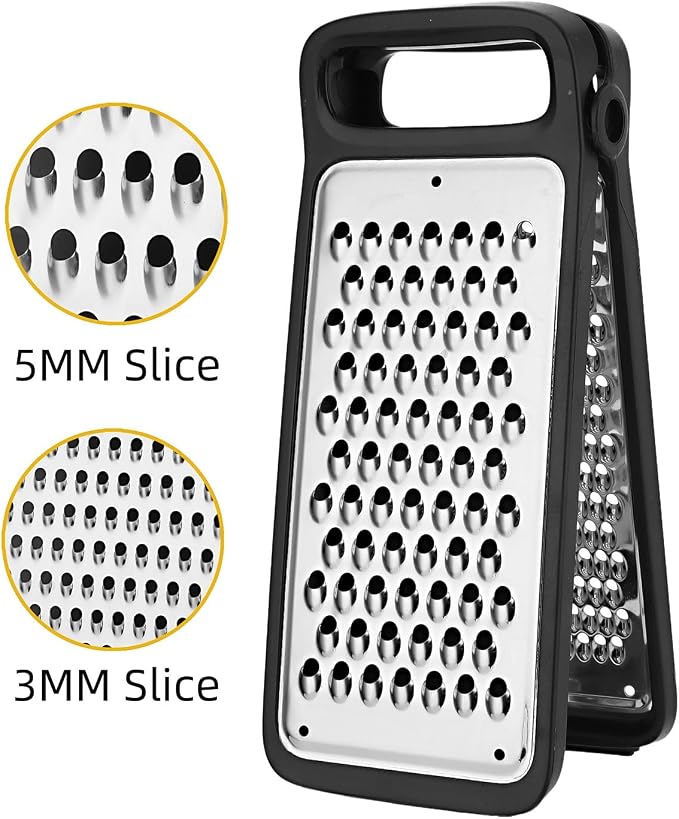 WDKELLFAmily Two-Fold Etched Grater 2-In-1 Grater For Cheese, Kitchen，White