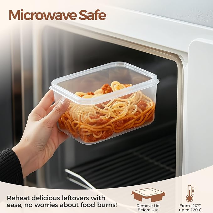 ComSaf Airtight Food Storage Containers with Lids 0.8/1.5/2.1Qt 3Pack | Plastic Canister, Flour Sugar Cereal Pasta Rice Oats Coffee Snacks, Pantry Kitchen, Label, Scoop, Stackable, BPA-free, Clear