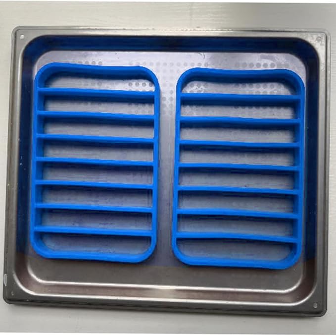 2 Pack Silicone Roasting Racks Non Stick Easy-Clean Cooling Rack for Cooking Baking Steaming (2pack-blue)