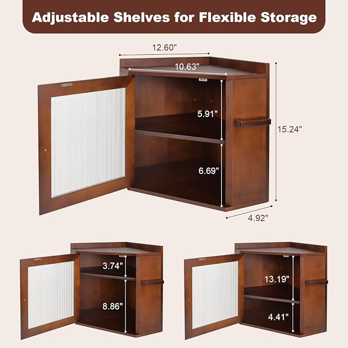 Corner Bread Box For Kitchen Countertop,2 Tier Bread Bin With Acrylic Door Panel,Adjustable Shelf & Hanging Rack,Food Storage Box For Kitchen,Dining Room,Pantry