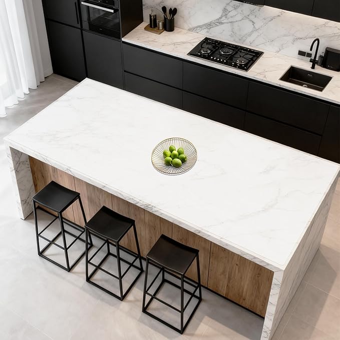 84''x24'' Large Silicone Mat for Kitchen Counter, Non-Slip Heat Resistant Countertop Protector, Waterproof Multipurpose Mat for Kitchen Island, Semitransparent