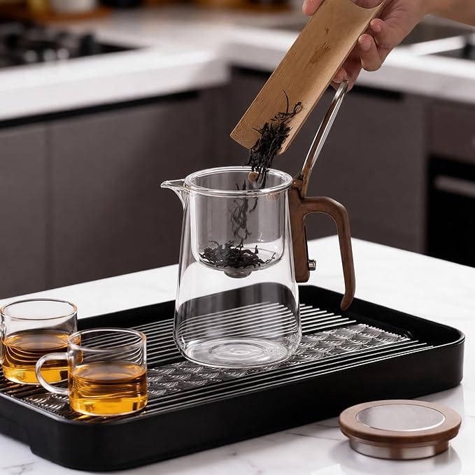 Enchanted Tea Pot, Magic Tea Pot for Loose Leaf Tea Steeper, Heat Resistant Borosilicate Glass Teapot with Tea Infuser, Ideal Gift for Tea Lovers - 27.4 oz (810 ml)