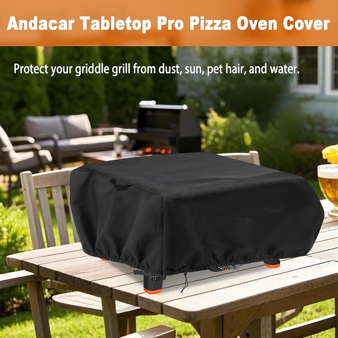 Pizza Oven Cover for Blackstone 2404 Tabletop Pro Pizza Oven | Waterproof Heavy Duty Grill Cover for Blackstone Pizza Oven - 25" L×26" W×11" H