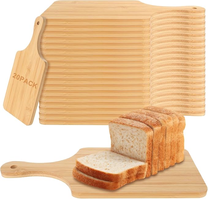 Mini Cutting Boards 20 Pcs Small Charcuterie Boards with Handle 11" x 5" | Material: Bamboo. Suitable for crafts wedding housewarming gifts. Unfinished Wooden Cutting Boards