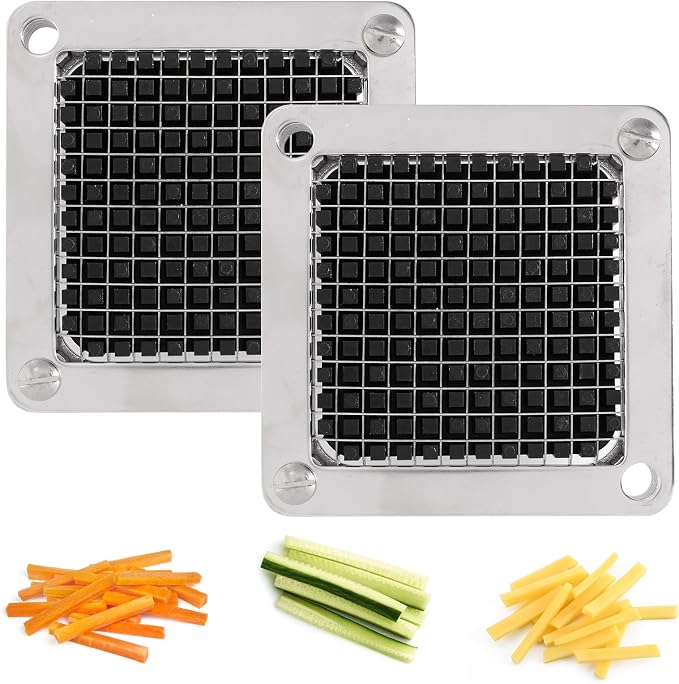1/4" Replacement Blades, 2 Pack, 420 Stainless Steel | Commercial choppers & dicers, sharp uniform cuts, time-saving prep, corrosion resistant, for fries onions tomatoes cucumbers