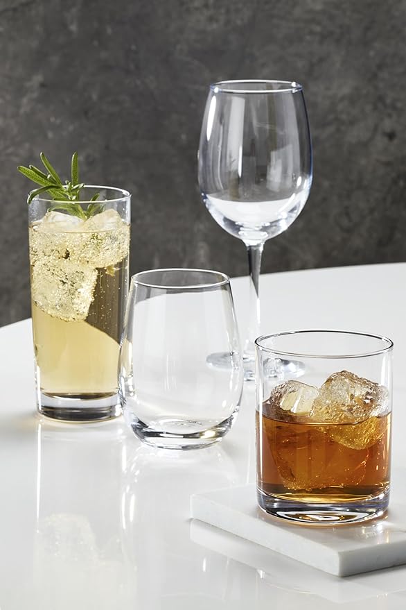 Oneida 896425 5 Oclock Stemless Wine Glasses, Set Of 4