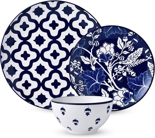 Wisenvoy Dinnerware Sets Plates and Bowls Sets Ceramic Plate Set Stoneware Dinnerware Set Dishes Set for 4
