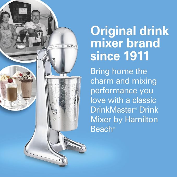 Hamilton Beach DrinkMaster Retro Milkshake Maker & Electric Drink Mixer