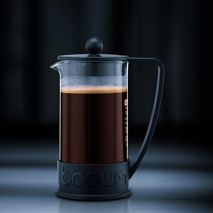 Bodum 12oz Brazil French Press Coffee Maker, High-Heat Borosilicate Glass, Black - Made in Portugal (Pack of 4)