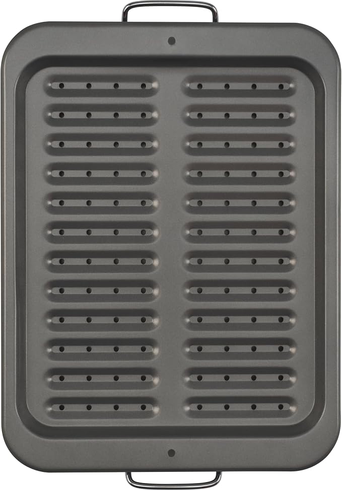 GoodCook Everyday Nonstick Steel Broiler Pan, 11.5" x 14.25", Gray