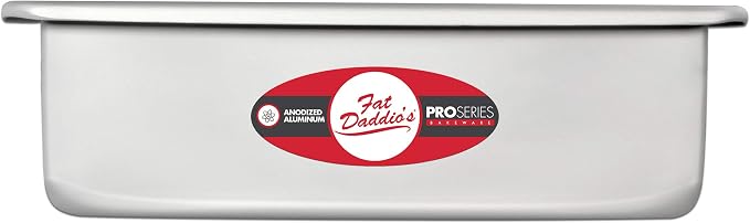 Fat Daddio's PSQ-773 Anodized Aluminum Square Cake Pan, 7 x 3 Inch