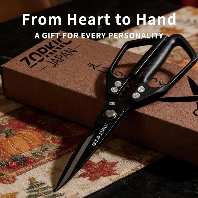 Kitchen Scissors Set 2PCS, Kitchen Shears Heavy Duty Poultry Shear Japan Meat Scissor for Food All Purpose Seafood Meat Cutting Cooking Shears, Chicken Scissors Gifts for Men Women