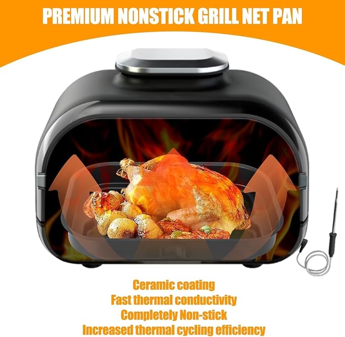 FG551 Non-Stick Griddle Pan Replacement Part | Fits Ninja Foodi FG551, DG651, DG551 Smart XL Indoor Grill | Includes 100PCS Disposable Air Fryer Parchment Paper Liners
